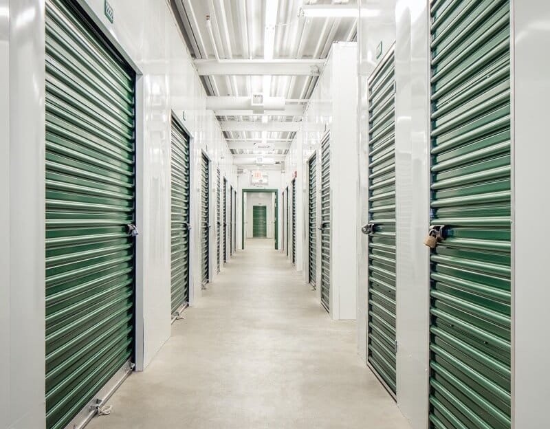 inside self storage facility