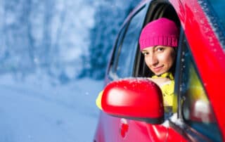 Girl with Winter Car Problems