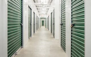 Hallway of self storage facility in Newton.