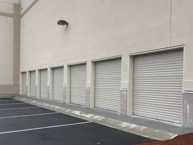 Row of 10x30 storage units.